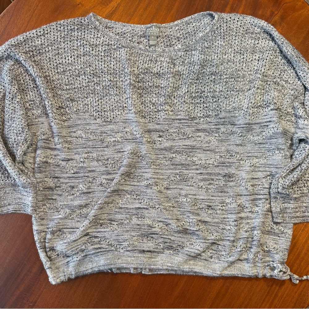 New York & Company Soho Knit Sweater - Black and white